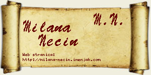 Milana Necin vizit kartica